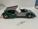 1/18 SUN STAR 1938 HORCH 85 SILVER / GREEN ON BLACK [WINDSHIELD BROKEN] - Photo 2