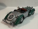 1/18 SUN STAR 1938 HORCH 85 SILVER / GREEN ON BLACK [WINDSHIELD BROKEN] - Photo 5