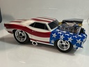 1/18 MUSCLE MACHINES 1969 DODGE CHARGER USA EDITION RED WHITE BLUE - Photo 3