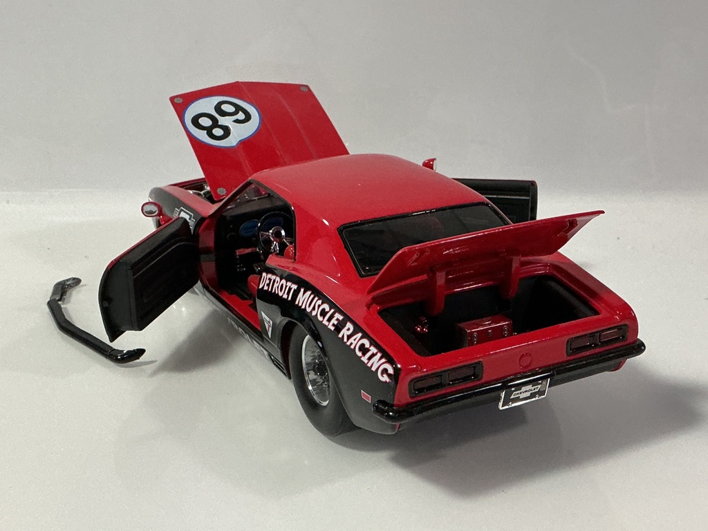1/18 JADA 1968 CHEVY CAMARO #68 BLACK ON RED - Photo 2
