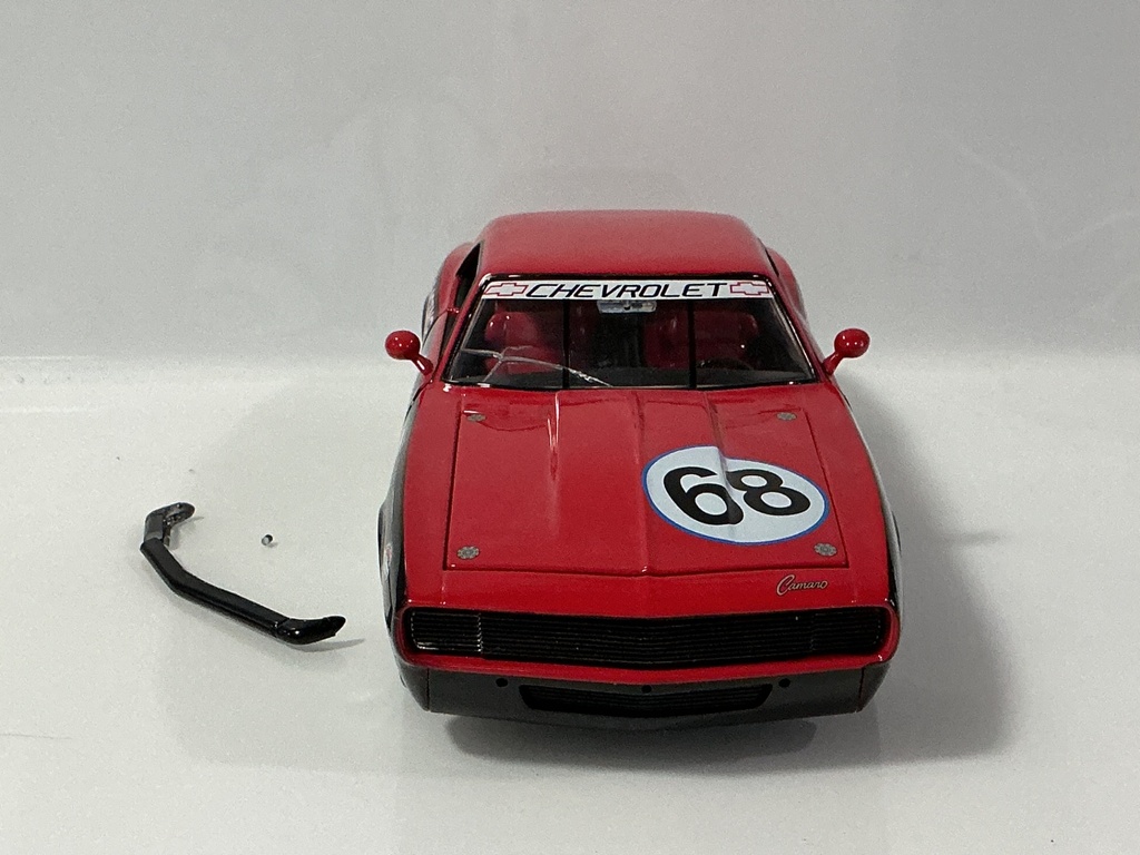 1/18 JADA 1968 CHEVY CAMARO #68 BLACK ON RED - Photo 6