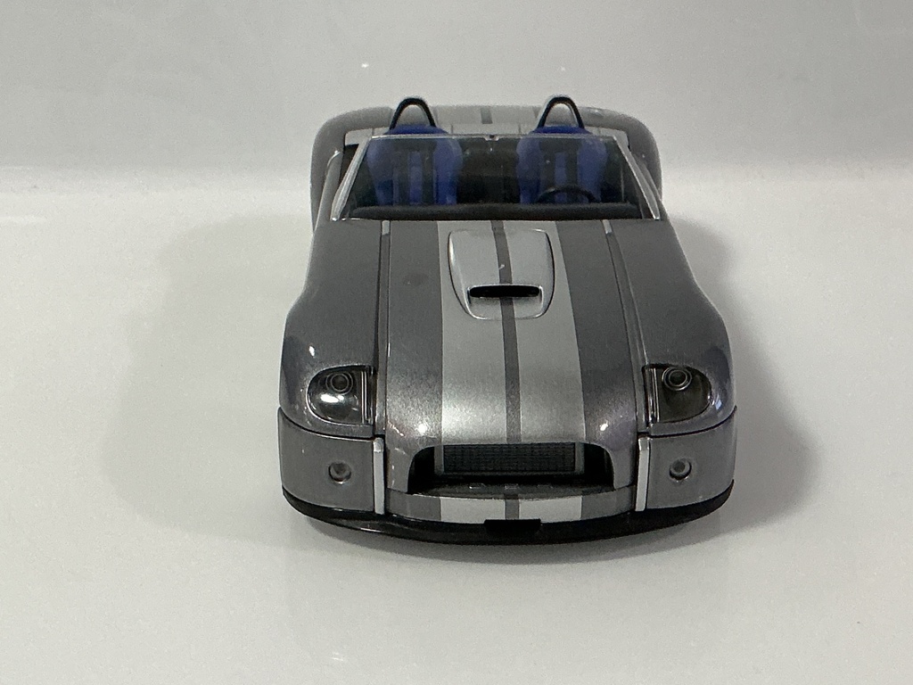 1/18 HOT WHEELS FORD SHELBY COBRA CONCEPT SILVER ON BLUE/BLACK - Photo 5