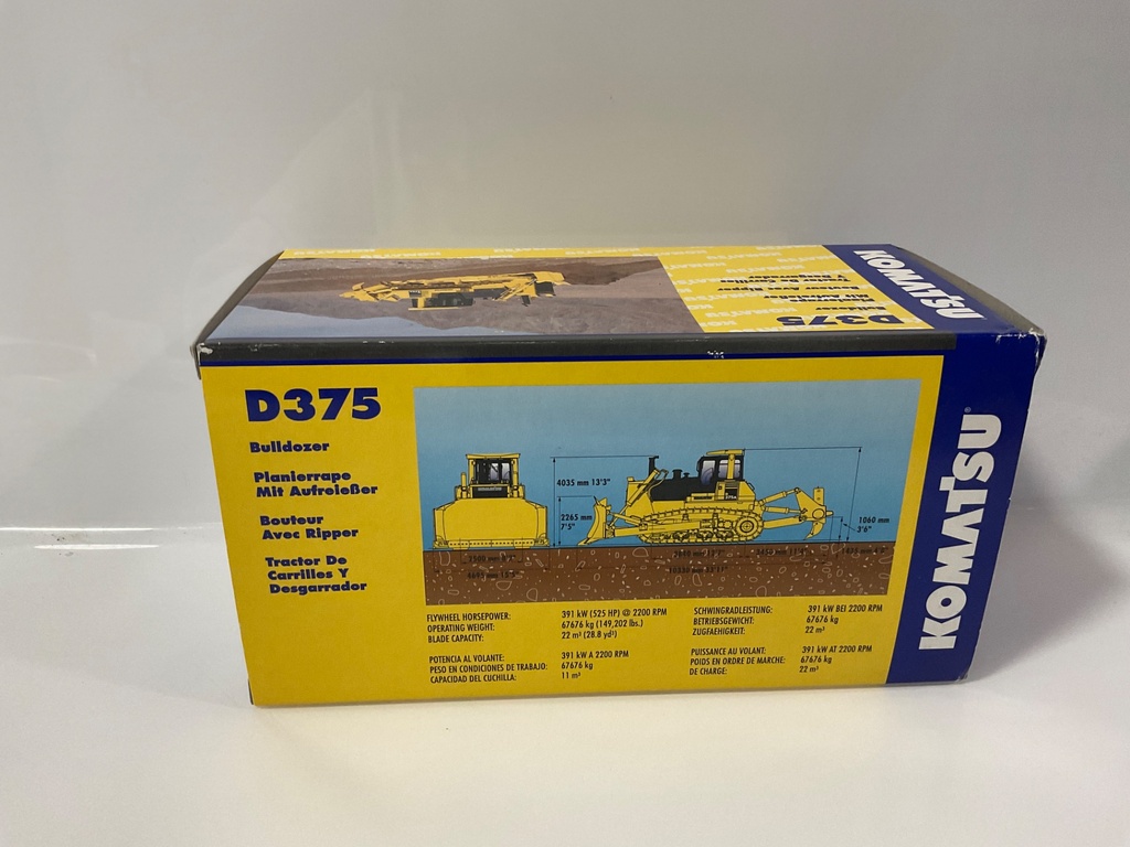 1/50 FIRST GEAR KOMATSU D375 BULLDOZER WITH RIPPER  - Photo 4