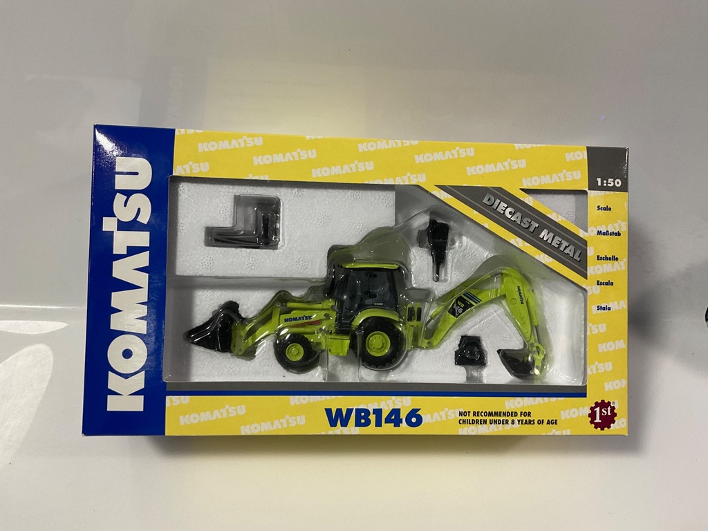 1/50 FIRST GEAR WB146 KOMATSU BACKHOE LOADER  - Photo 2