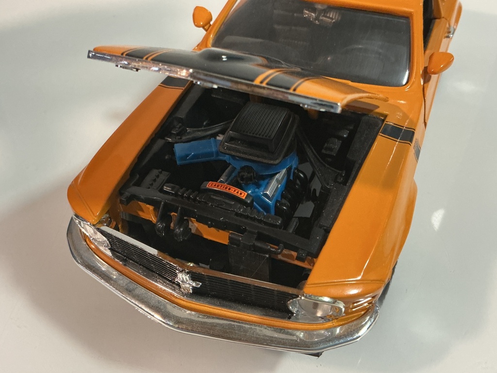 1/18 ERTL 1970 MUSTANG ORANGE ON BLACK - Photo 2