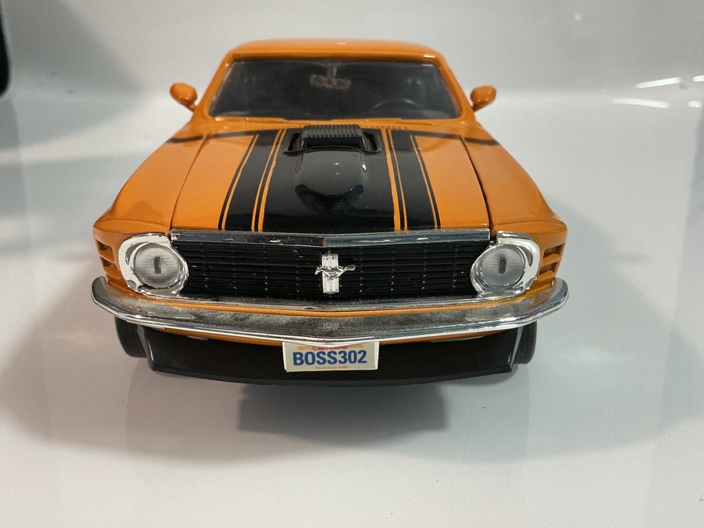 1/18 ERTL 1970 MUSTANG ORANGE ON BLACK - Photo 7