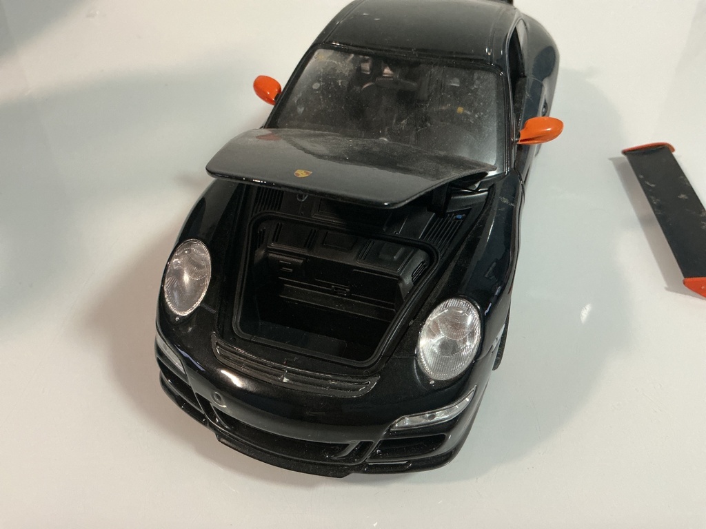 1/18 WELLY PORSCHE 911 GT 3 RS BLACK ON BLACK - Photo 2