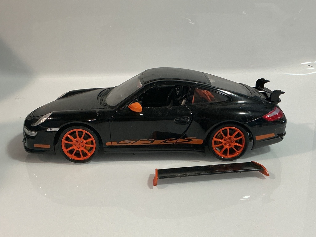 1/18 WELLY PORSCHE 911 GT 3 RS BLACK ON BLACK - Photo 3
