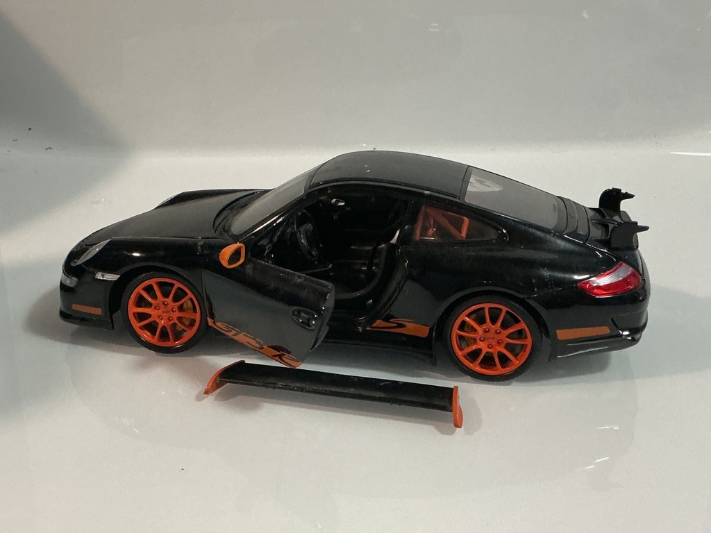 1/18 WELLY PORSCHE 911 GT 3 RS BLACK ON BLACK - Photo 4