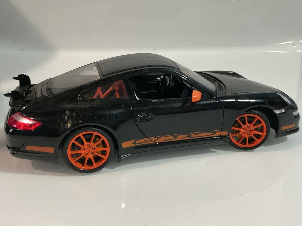 1/18 WELLY PORSCHE 911 GT 3 RS BLACK ON BLACK - Photo 7