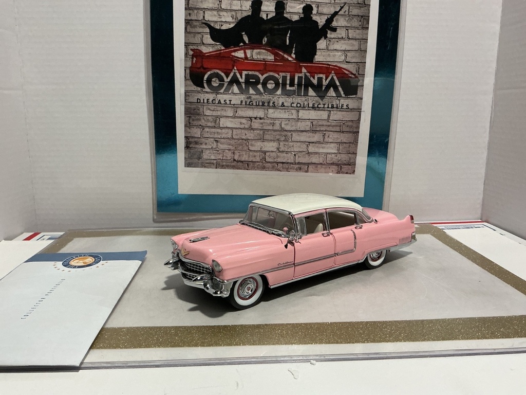 1/24: FRANKLIN MINT 1955 CADILLAC ELVIS VERSION *MISSING MIRROR* image