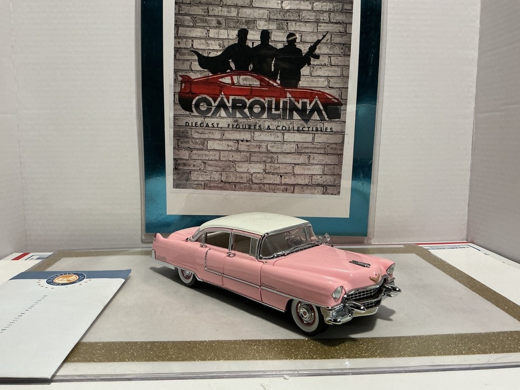 1/24: FRANKLIN MINT 1955 CADILLAC ELVIS VERSION *MISSING MIRROR* image