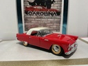 1/18: ROAD LEGENDS 1955 THUNDERBIRD RED AND WHITE ON BLACK image