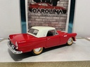1/18: ROAD LEGENDS 1955 THUNDERBIRD RED AND WHITE ON BLACK image