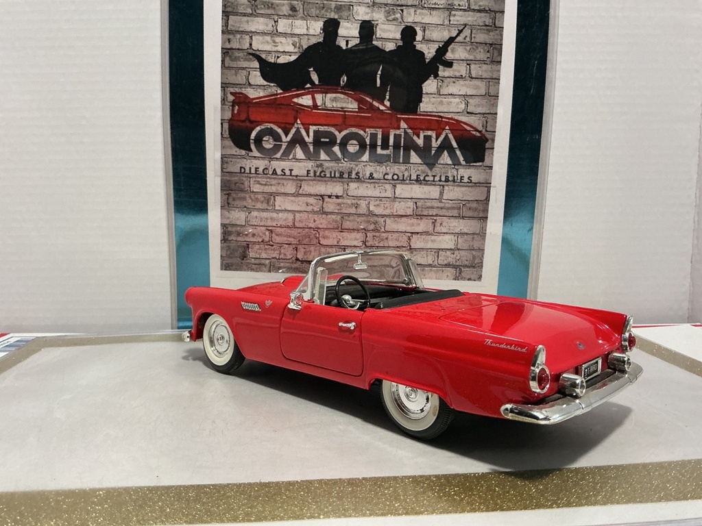 1/18: ROAD LEGENDS 1955 THUNDERBIRD RED ON BLACK image