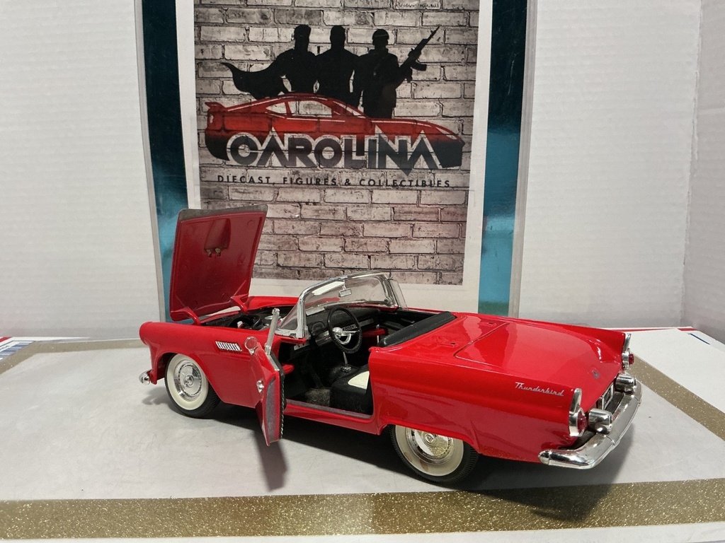 1/18: ROAD LEGENDS 1955 THUNDERBIRD RED ON BLACK image