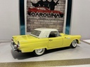 1/18: ROAD TOUGH 1955 FORD THUNDERBIRD YELLOW ON WHITE *SCUFFS ON BUMPER* image