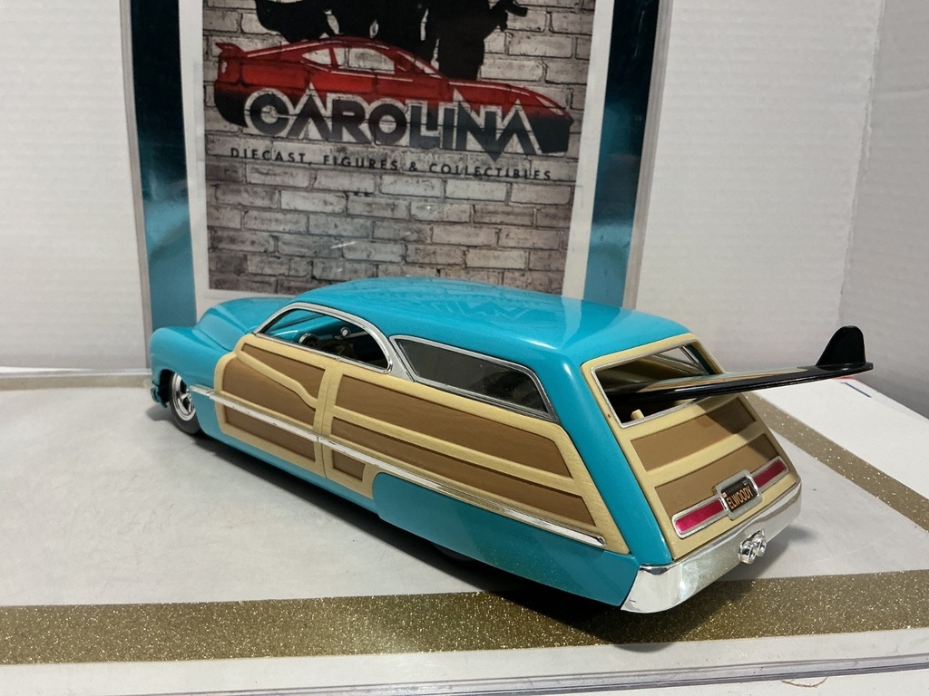 1/18: HOT WHEELS CUSTOM MER WOODY AQUA image