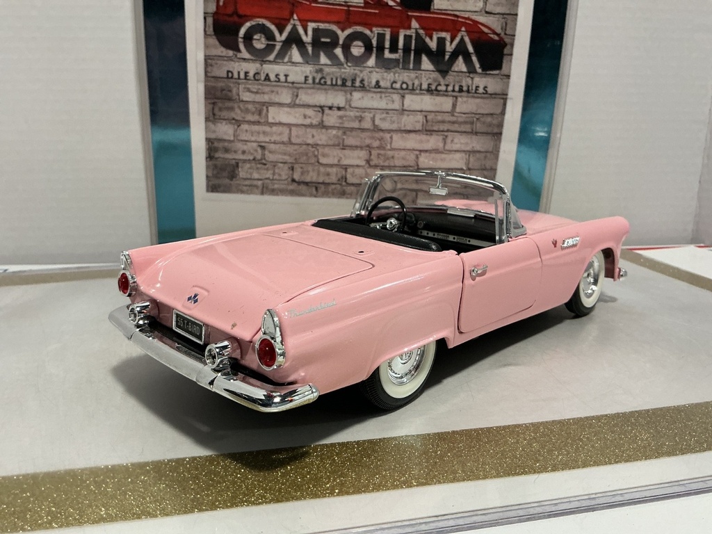 1/18: ROAD LEGENDS 1955 T BIRD PINK & WHITE & BLACK image