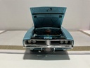 1/18 AUTHENTICS 1969 DODGE CHARGER R/T BLUE ON WHITE MCACN image