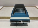 1/18 HOT WHEELS ‘69 DODGE CHARGER BLUE ON BLACK *PAINT BUBBLES ON TRUNK image