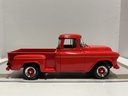 1/18 ERTL 1957 CHEVROLET PICKUP STREET MACHINE RED ON BLACK image