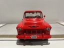 1/18 ERTL 1957 CHEVROLET PICKUP STREET MACHINE RED ON BLACK image