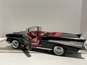 1/18 ERTL 1957 CHEVROLET BEL AIR BLACK ON RED/GREY image