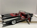 1/18 ERTL 1957 CHEVROLET BEL AIR BLACK ON RED/GREY image