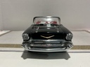 1/18 ERTL 1957 CHEVROLET BEL AIR BLACK ON RED/GREY image