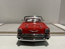 1/18 ROAD SIGNATURE 1957 CHEVROLET BEL AIR RED ON RED/WHITE image