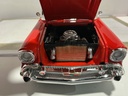 1/18 ROAD SIGNATURE 1957 CHEVROLET BEL AIR RED ON RED/WHITE image