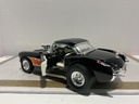 1/18 ROAD LEGENDS 1957 CHEVROLET CORVETTE GASSER BLACK ON CREAM image