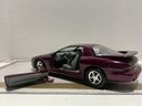 1/18 ERTL 1996 PONTIAC TRANS AM PURPLE ON GREY *DOOR BROKEN image