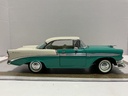 1/18 ROAD TOUGH ‘56 CHEVROLET BEL AIR TEAL ON CREAM *CRACKS IN PAINT image