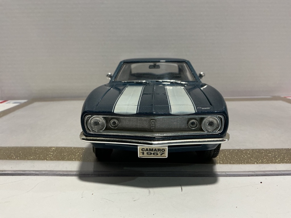 1/18 MOTOR MAX 1967 CHEVROLET CAMARO Z28 BLUE ON BLACK image