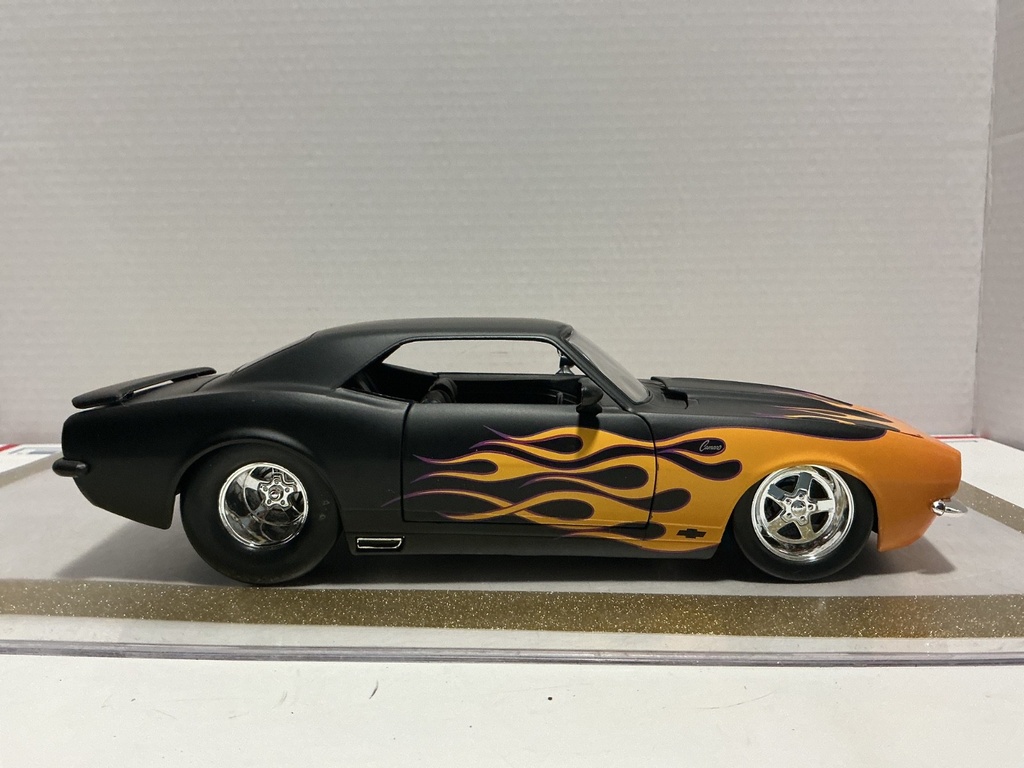 1/18 JADA 1968 CHEVY CAMARO FLAME/BLACK ON BLACK image