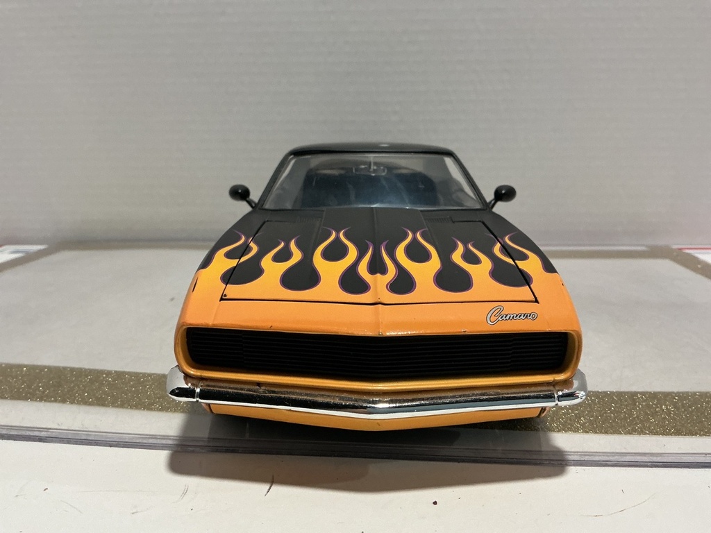 1/18 JADA 1968 CHEVY CAMARO FLAME/BLACK ON BLACK image