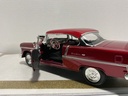 1/18 MOTOR MAX 1955 CHEVROLET BEL AIR RED ON BLACK image