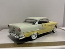 1/18 ERTL 1955 CHEVROLET BEL AIR WHITE/YELLOW ON WHITE/BLACK image