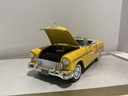 1/18 1955 CHEVROLET BEL AIR MOTOR MAX YELLOW ON BLACK image