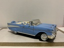 1/18 ROAD LEGENDS ‘57 CHEVROLET BEL AIR PURPLE/BLUE ON CREAM image