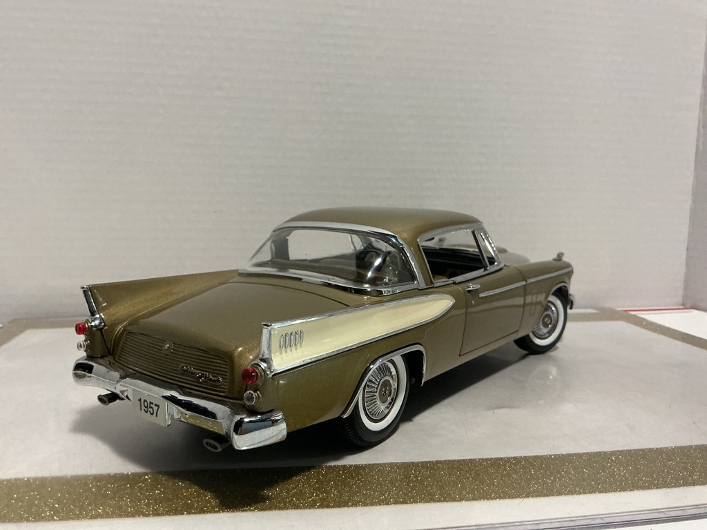 1/18 MOTOR CITY CLASSICS 1957 STUDEBRAKER GOLDEN HAWK GOLD ON GOLD image