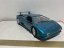 1/18 MIRA 1990 LAMBORGHINI BIABLO BLUE/GREEN ON BLACK image