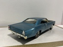1/18 ERTL 1969 PLYMOUTH BLUE ON BLACK ROAD RUNNER *PAINT FADE SPOT ON ROOF* image