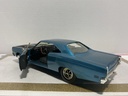 1/18 ERTL 1969 PLYMOUTH BLUE ON BLACK ROAD RUNNER *PAINT FADE SPOT ON ROOF* image