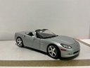 1/18 HOT WHEELS 2003 C6 CORVETTE SILVER ON BLACK image