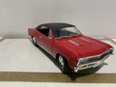 1/18 ERTL CHEVROLET CHEVELLE RED ON BLACK image