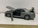 1/18 MOTO MAX NISSAN SKYLINE GTR SILVER ON BLACK image