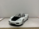 1:18 HOTWHEELS WHIPS FERRARI 360 SPIDER WHITE ON BLACK/WHITE image